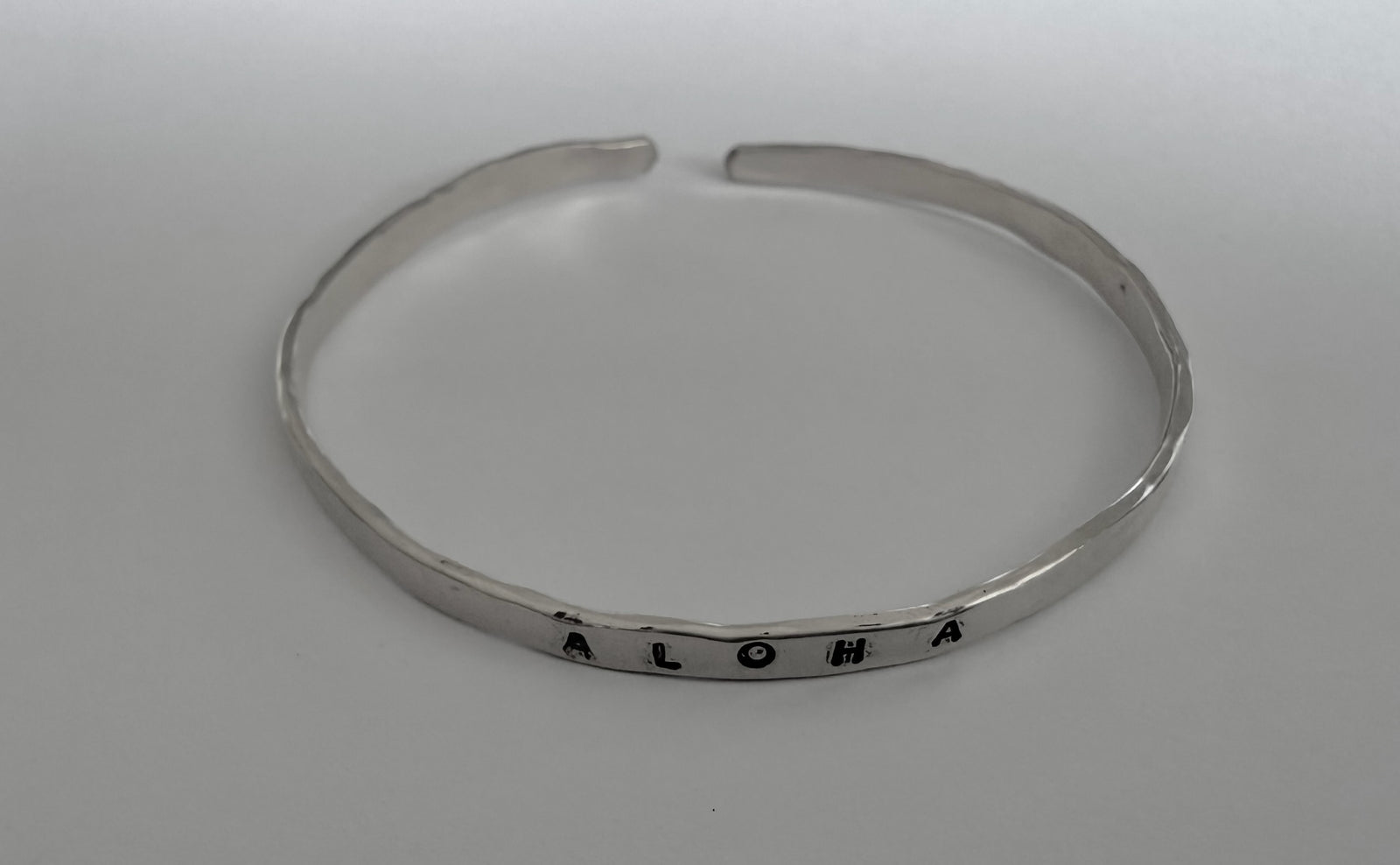 SOHOM Jewelry:  Sterling Silver "Aloha" Bangle