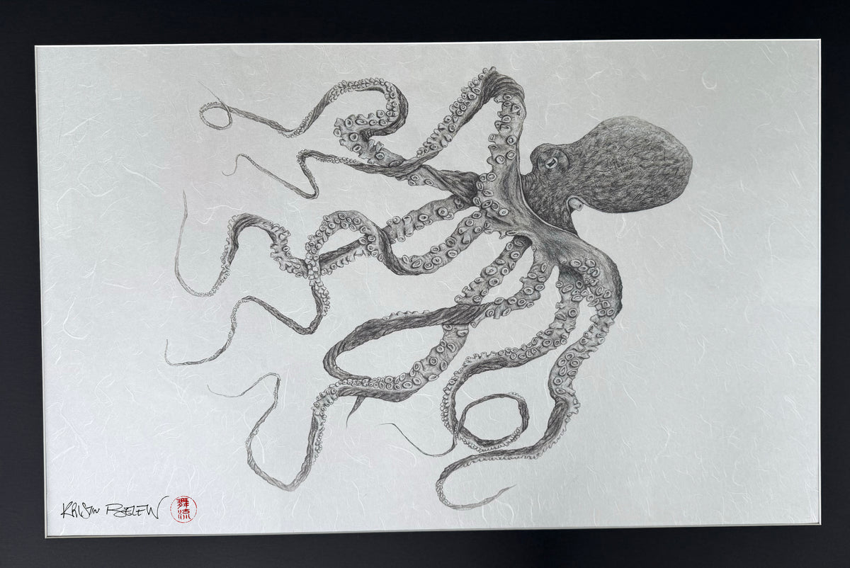 Kristin Belew: "Calypso"  The Day Octopus Gyotaku
