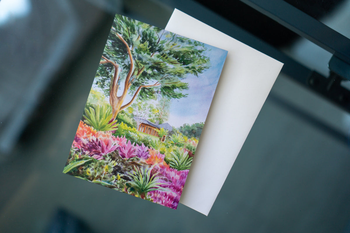 Poshiki: Garden Stroll Greeting Card (blank inside)
