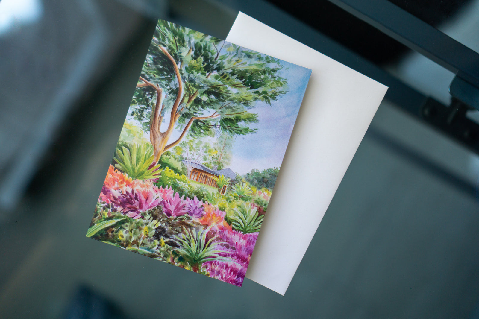 Poshiki: Garden Stroll Greeting Card (blank inside)