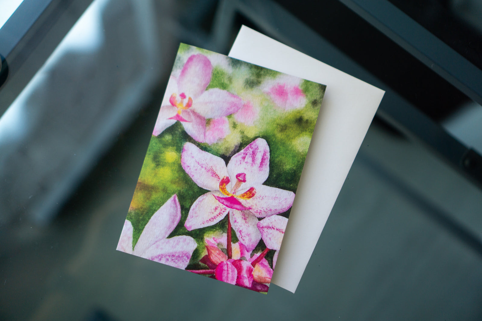 Sensei Orchids Greeting Card (blank inside)