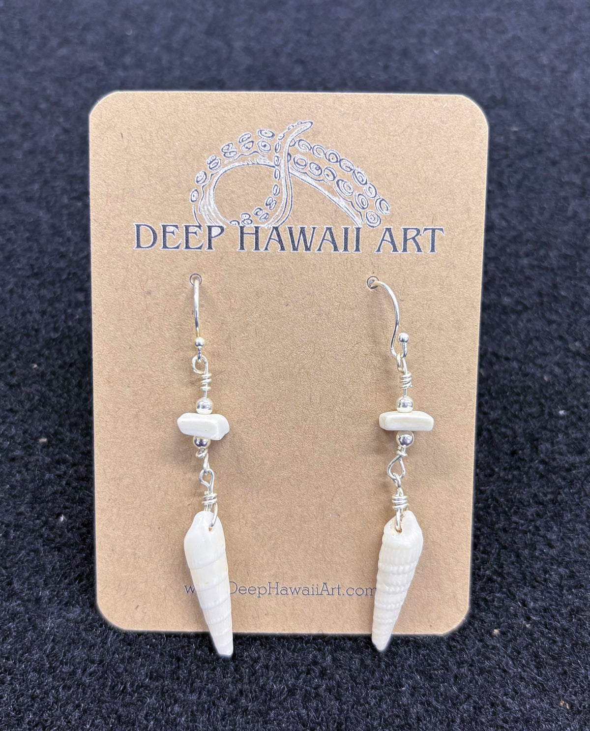 Kristin Belew: Auger and Shell Piece Earrings