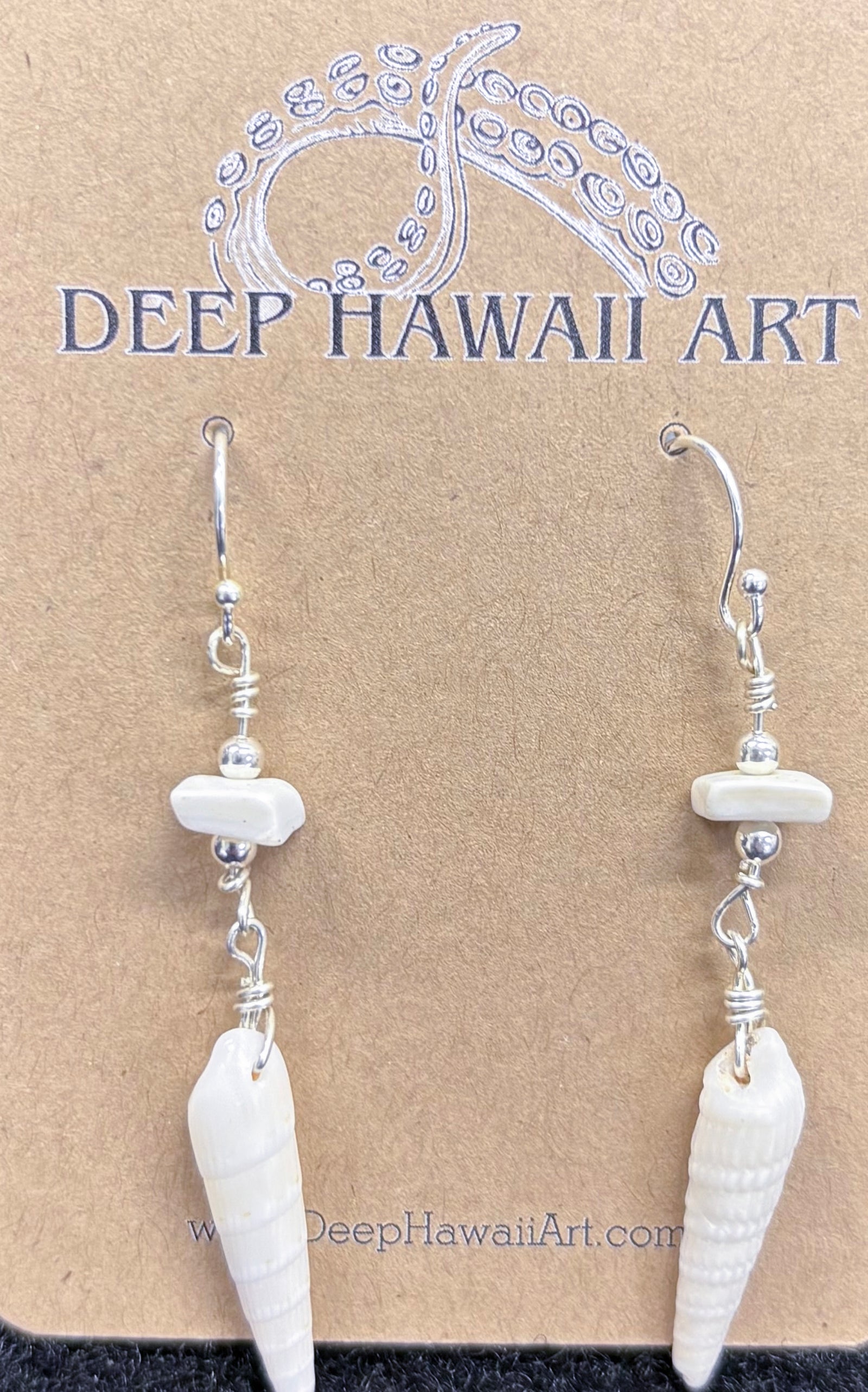 Kristin Belew: Auger and Shell Piece Earrings