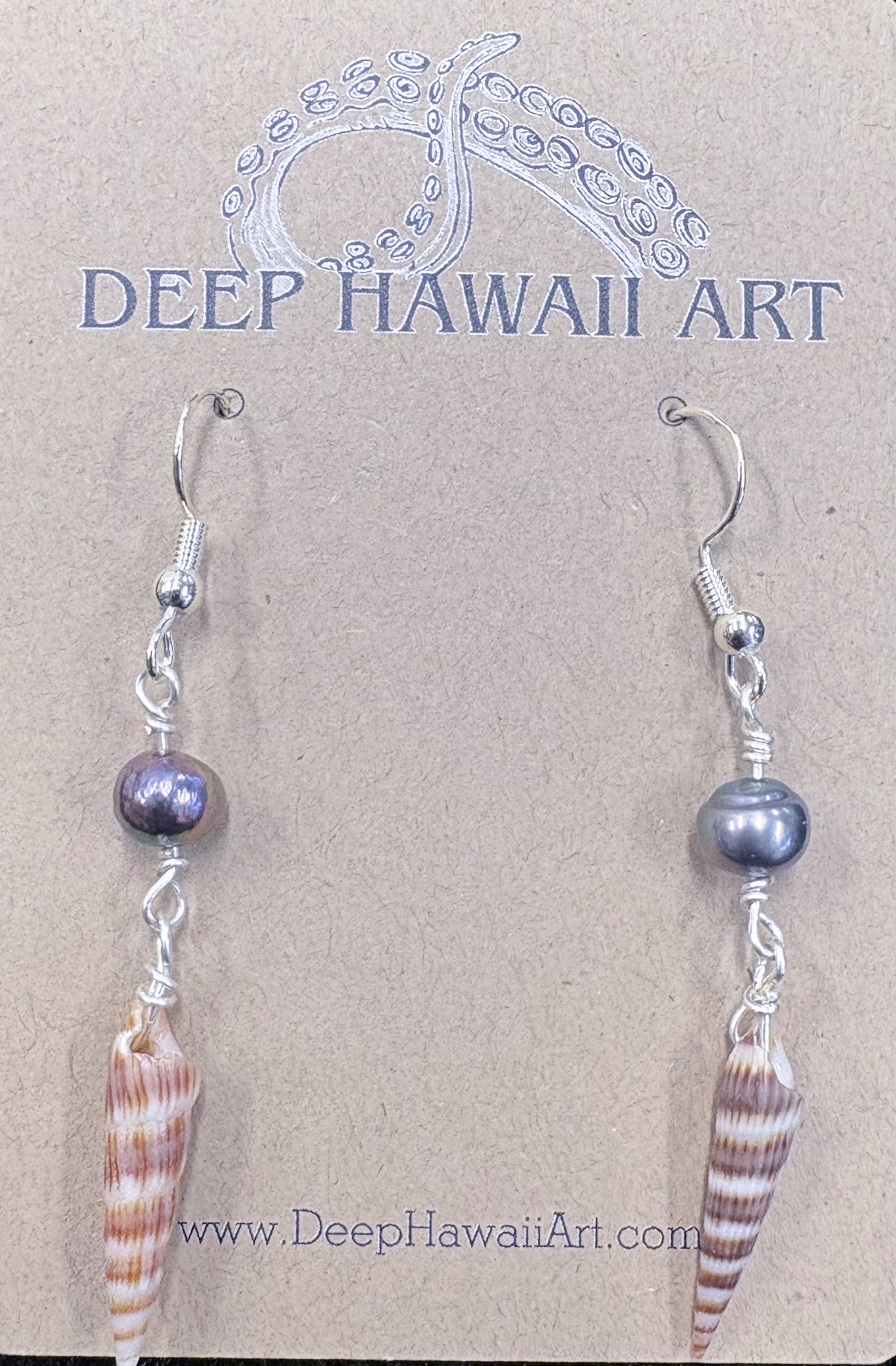 Kristin Belew: Auger and Pearl Earrings
