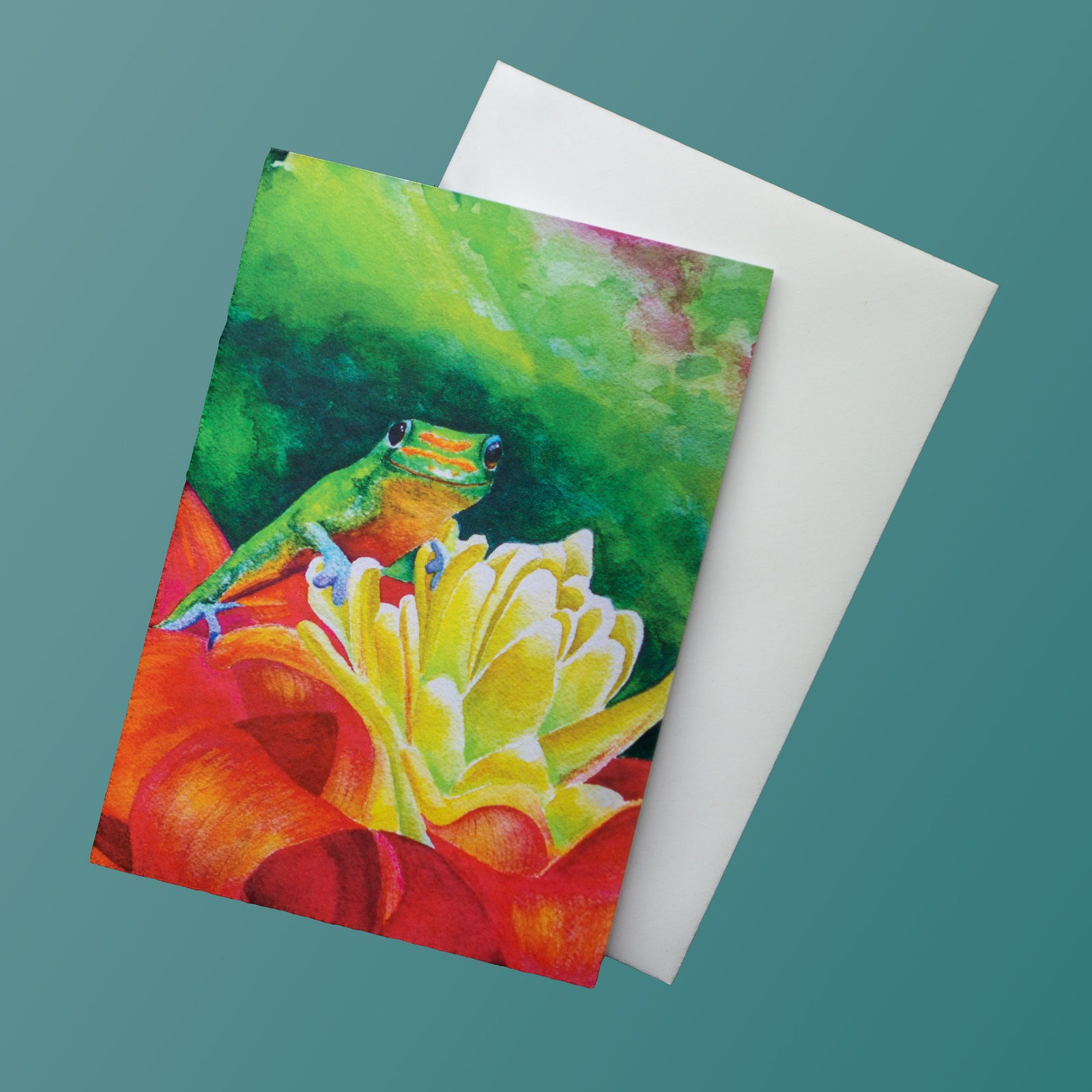 Poshiki: Happy Day Gecko Greeting Card