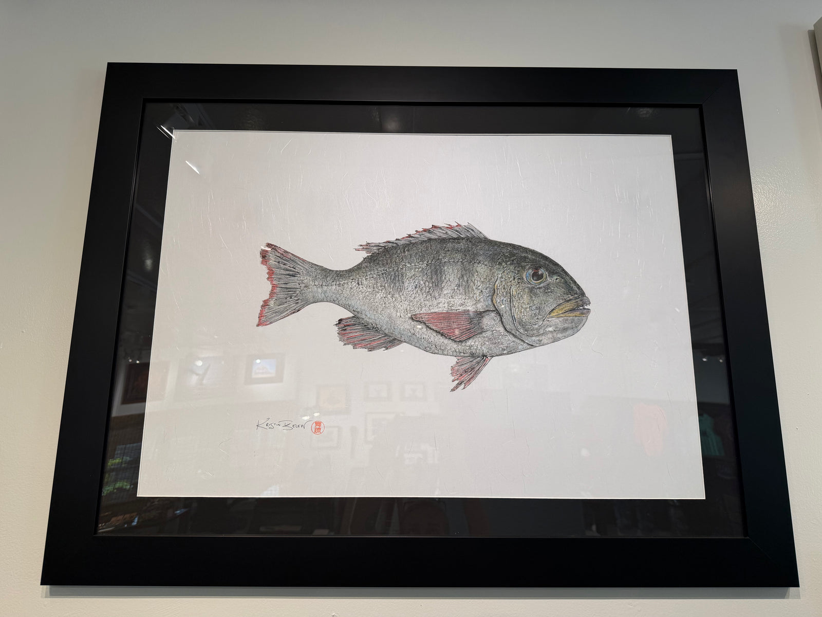 Kristin Belew: "Gabeʻs Mu" Original Gyotaku