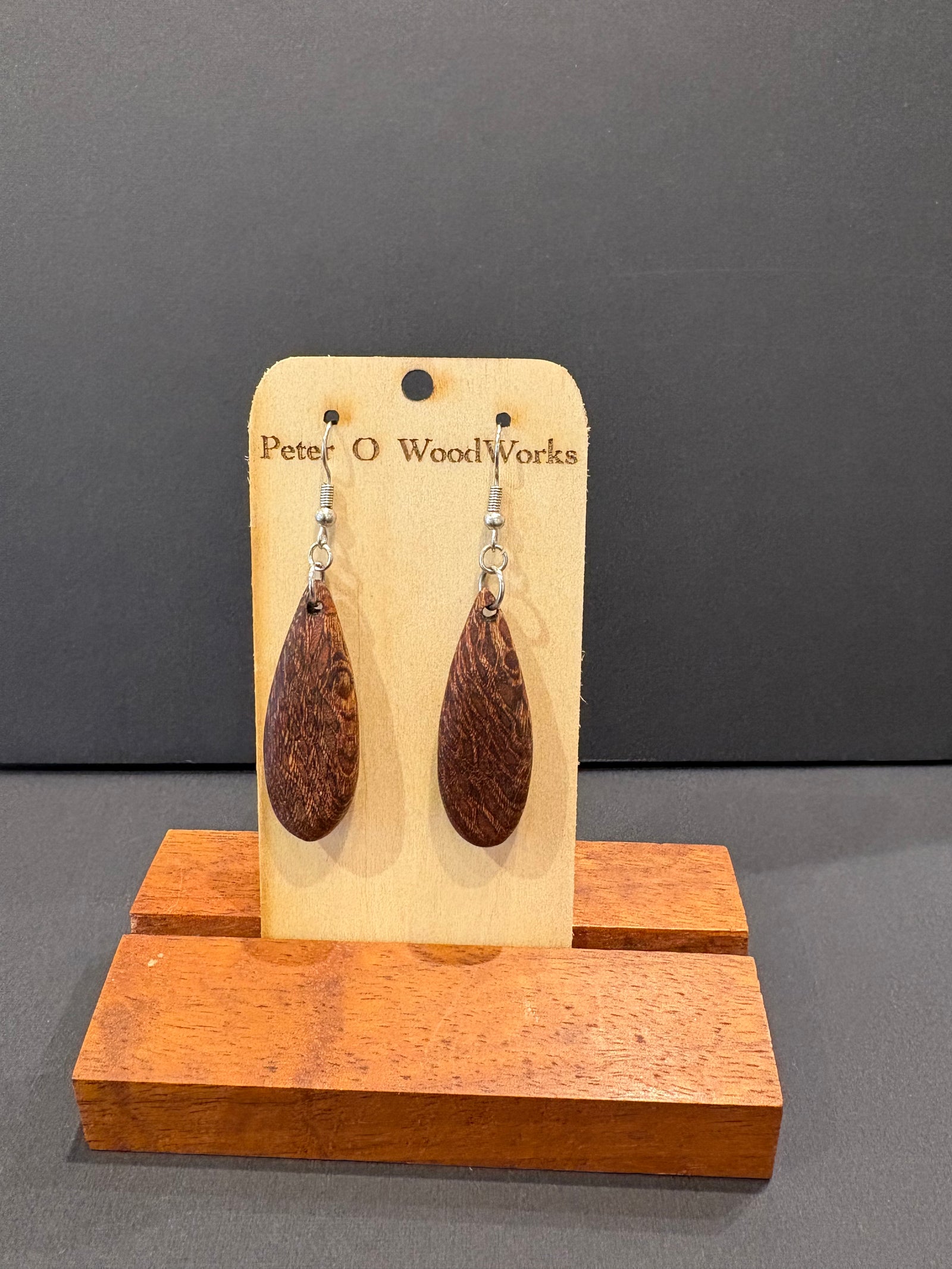 Peter Moran: Macadamia Nut earrings - Large Drops