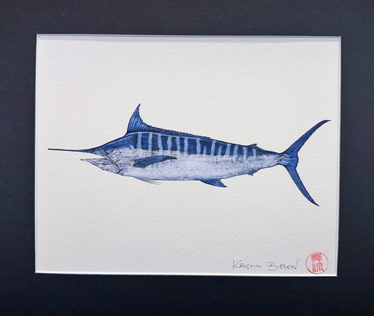 Ready-to-Frame Prints: Kristin Belew "Marge in Color" the Blue Marlin