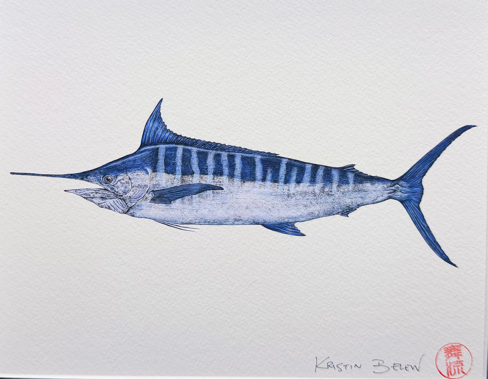 Ready-to-Frame Prints: Kristin Belew "Marge in Color" the Blue Marlin