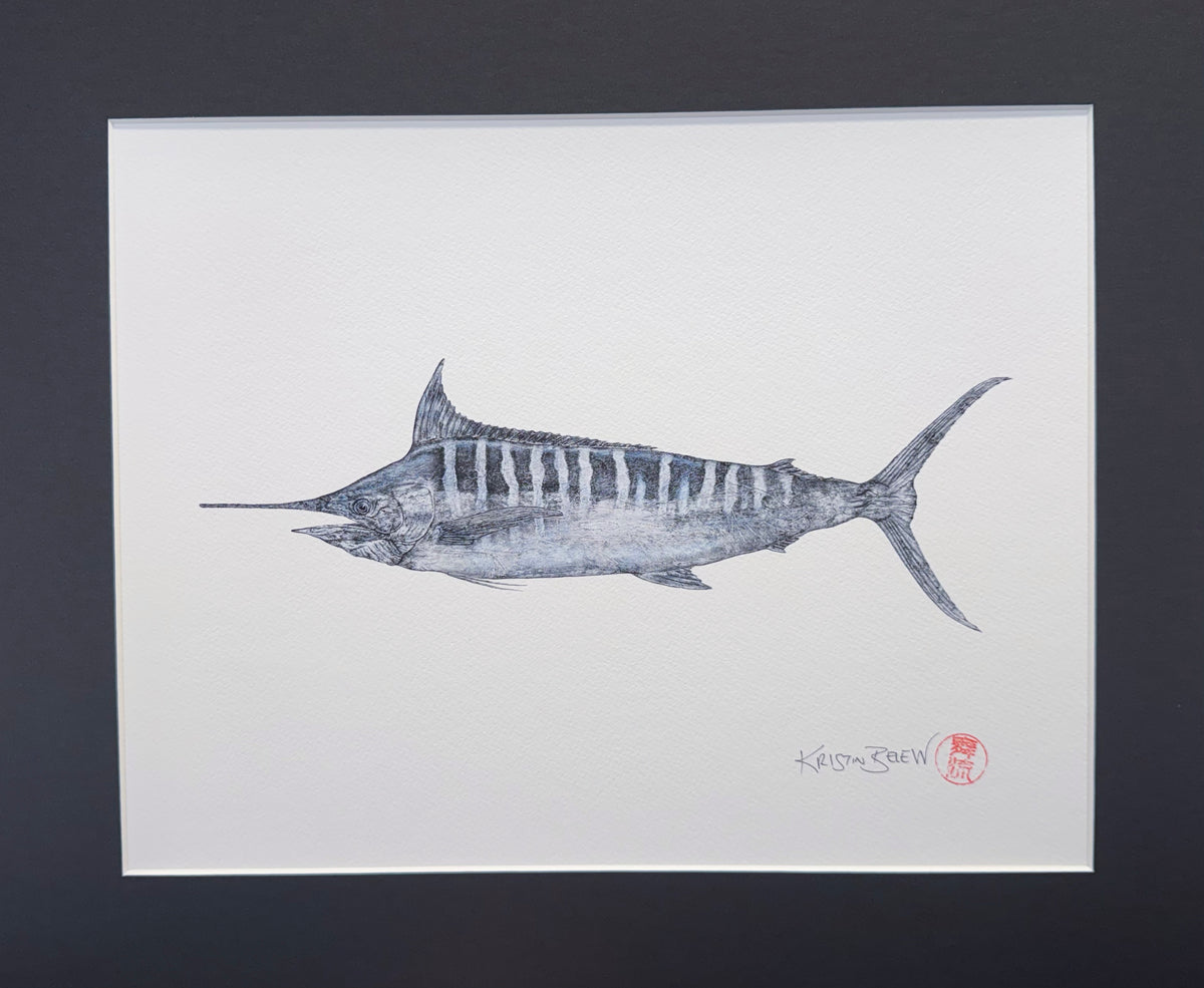 Ready-to-Frame Prints: Kristin Belew "Marge" the Marlin B&amp;W 16x20