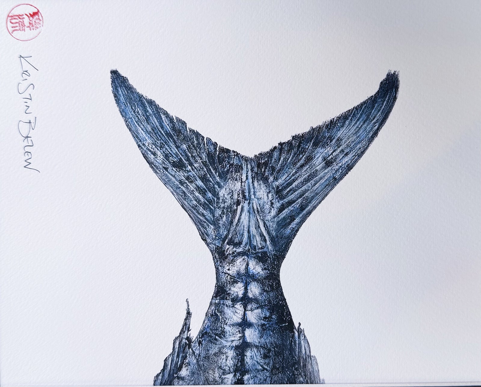 Ready-to-Frame Prints: Kristin Belew "Just the Tail" Ulua- Terrence