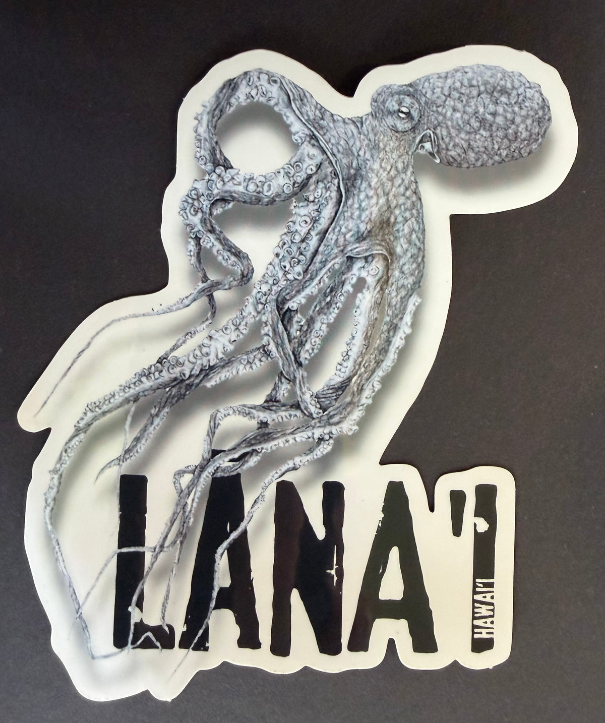 Deep Hawaii Art Sticker Octopus- Lānaʻi