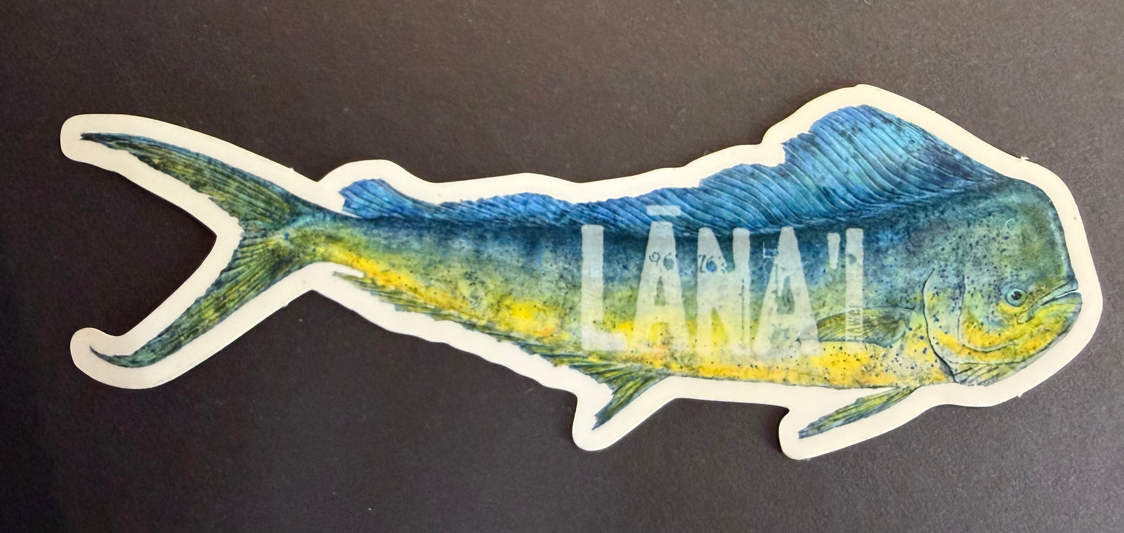 Deep Hawaii Art Sticker Mahimahi
