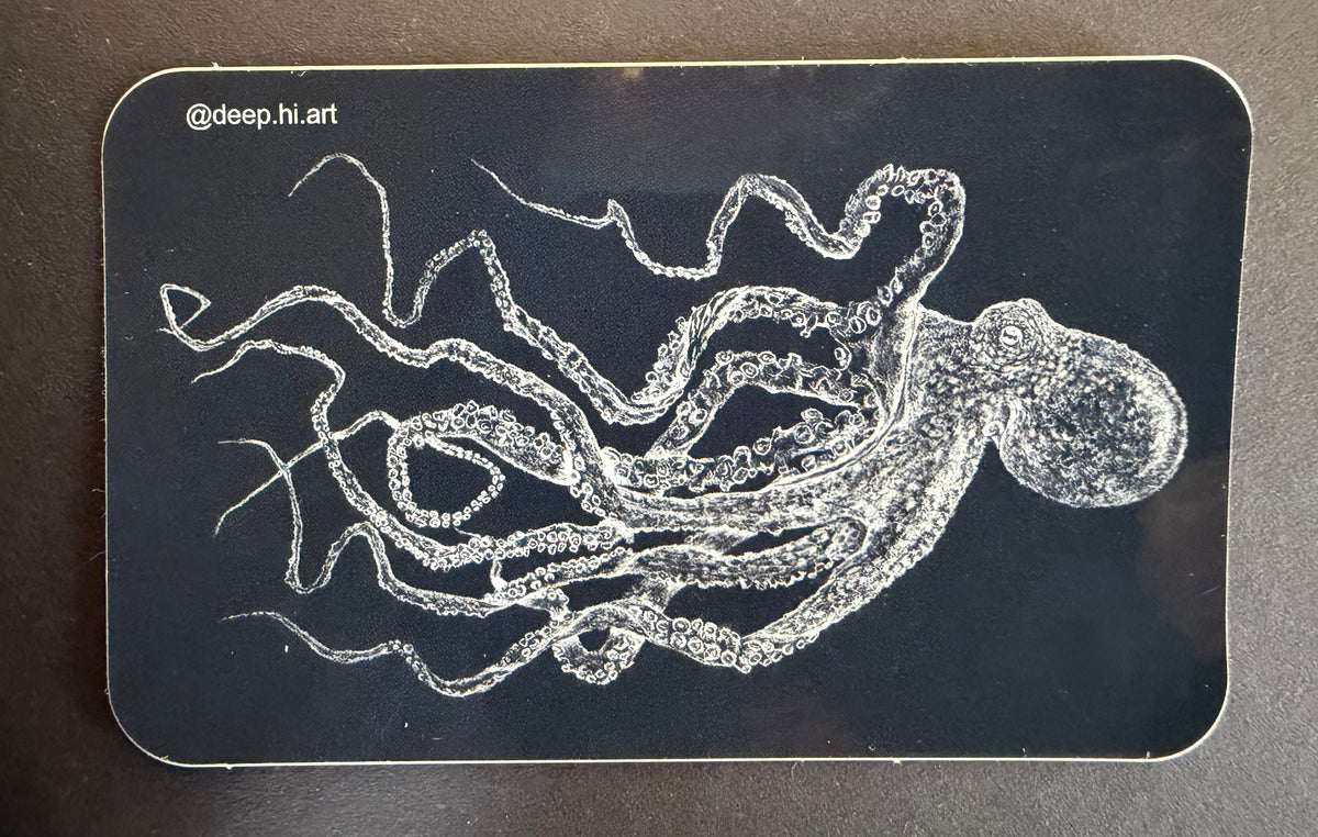 Deep Hawaii Art Sticker Octopus- Tina