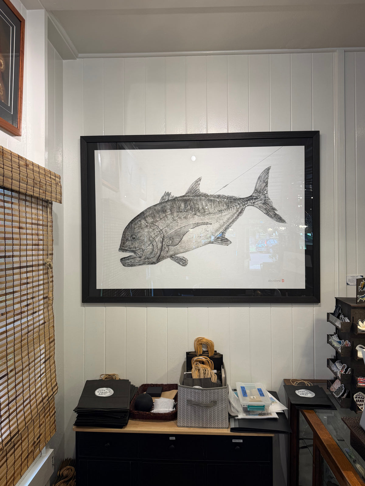 Kristin Belew: "Thomasʻ Ulua" Gyotaku