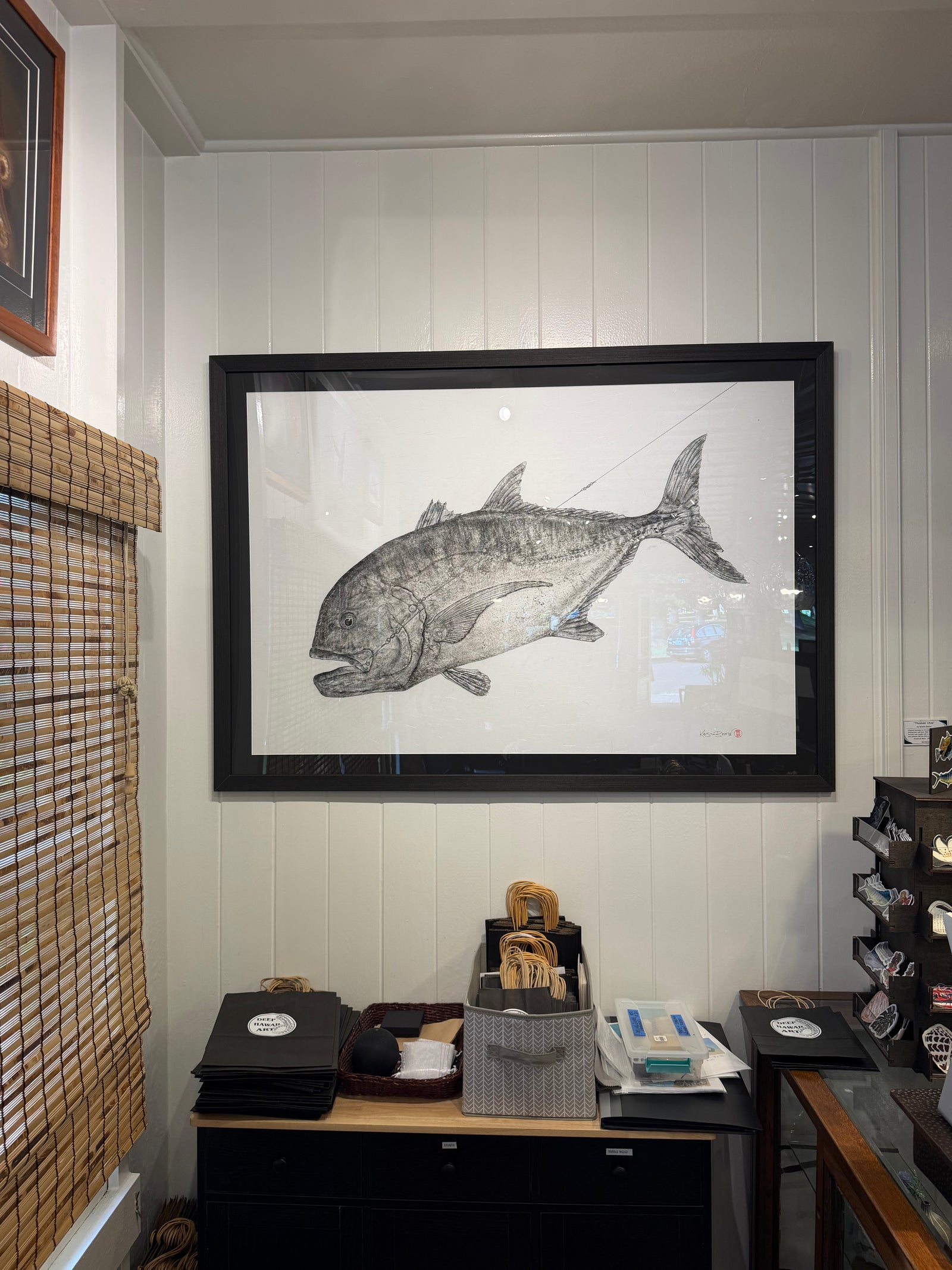 Kristin Belew: "Thomasʻ Ulua" Gyotaku