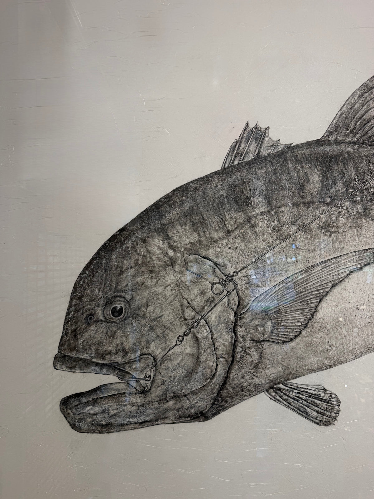 Kristin Belew: "Thomasʻ Ulua" Gyotaku