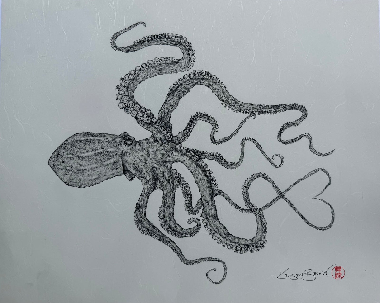 Kristin Belew: "Florence" The Octopus Gyotaku