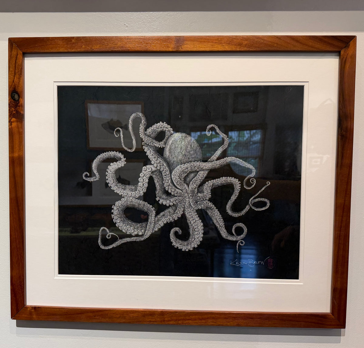 Kristin Belew: "Ferris at Night" The Octopus Gyotaku