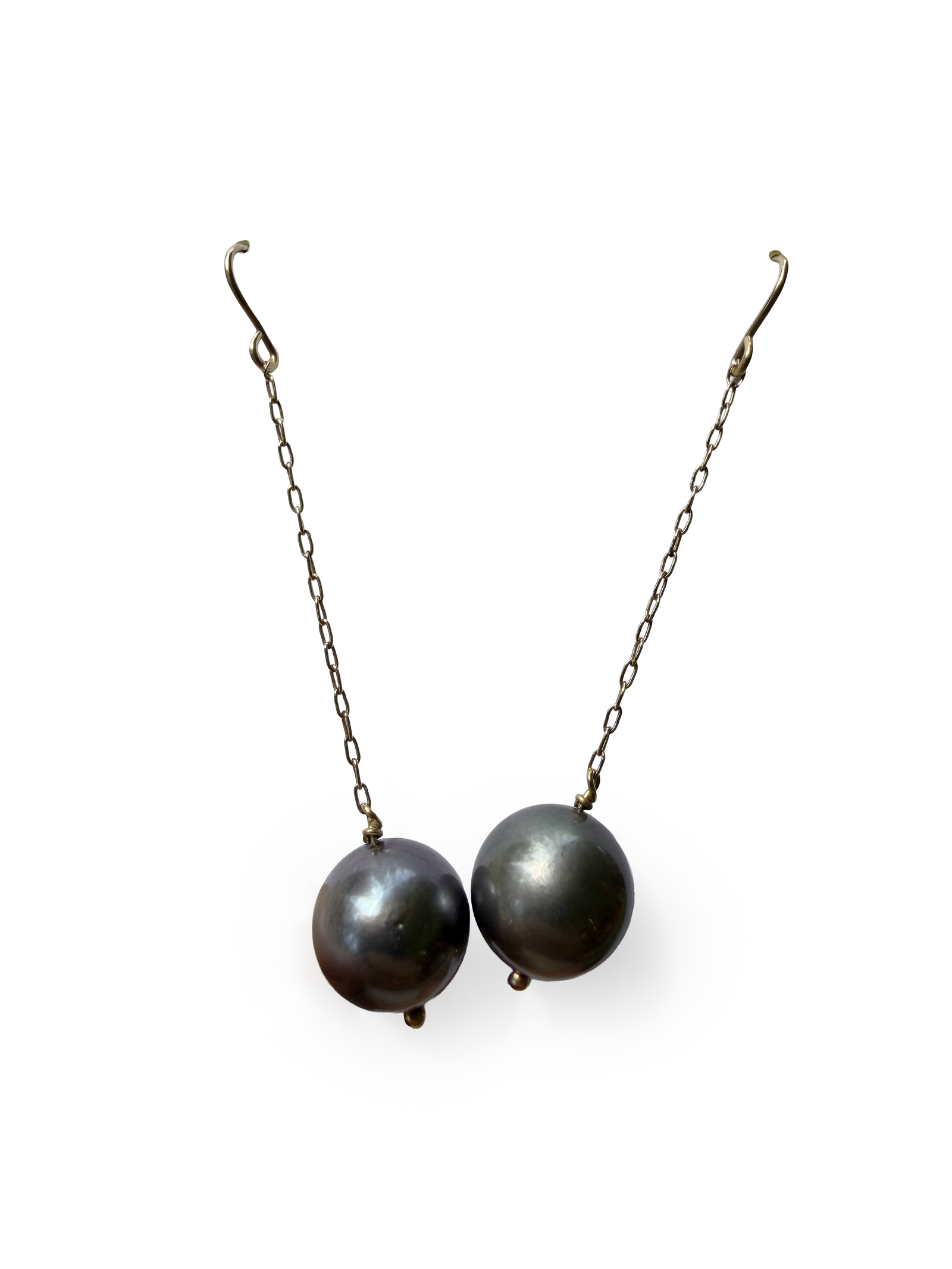 SOHOM Jewelry:  14K Gold-Fill Tahitian Drop Momi Earrings