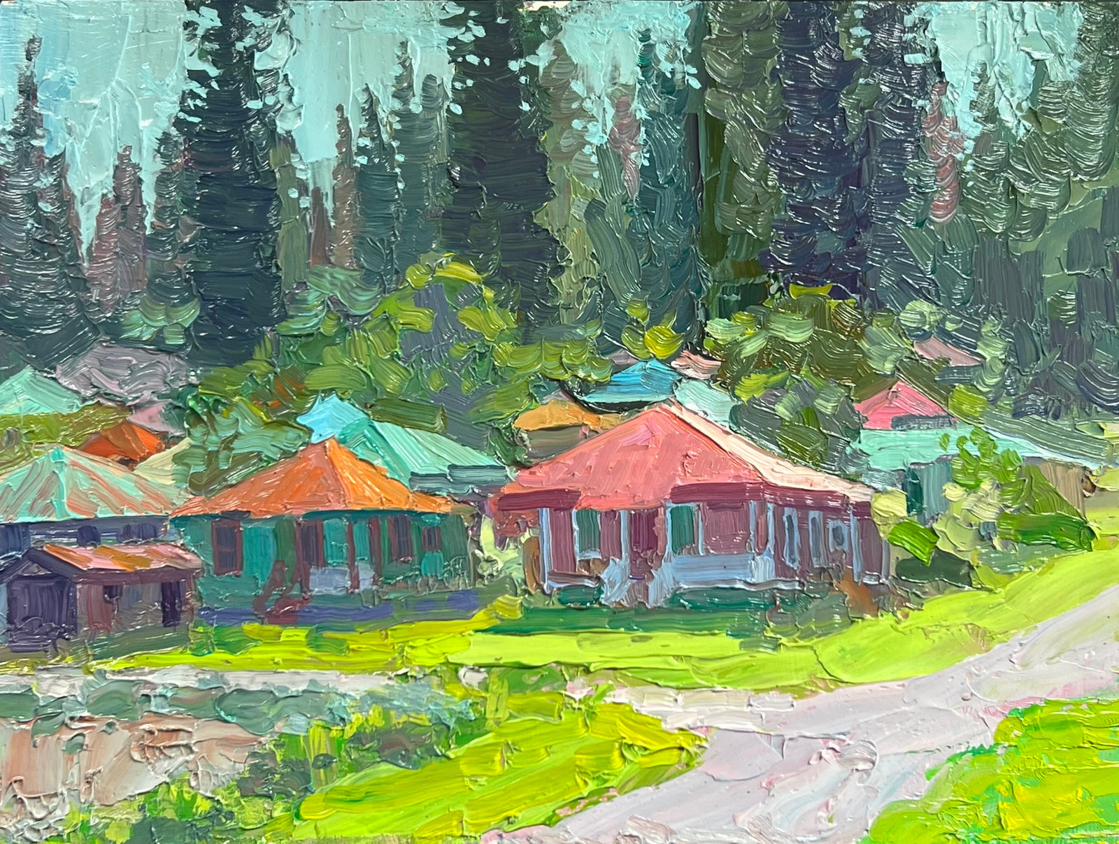 Billyo O'Donnell:  "Rooftops, Lana'i Hawaii"