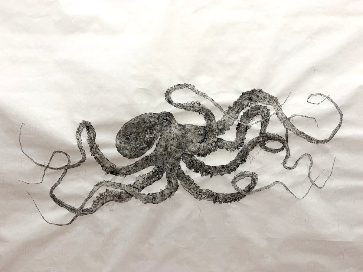 Kristin Belew: "Agnes the Octopus" Original Gyotaku