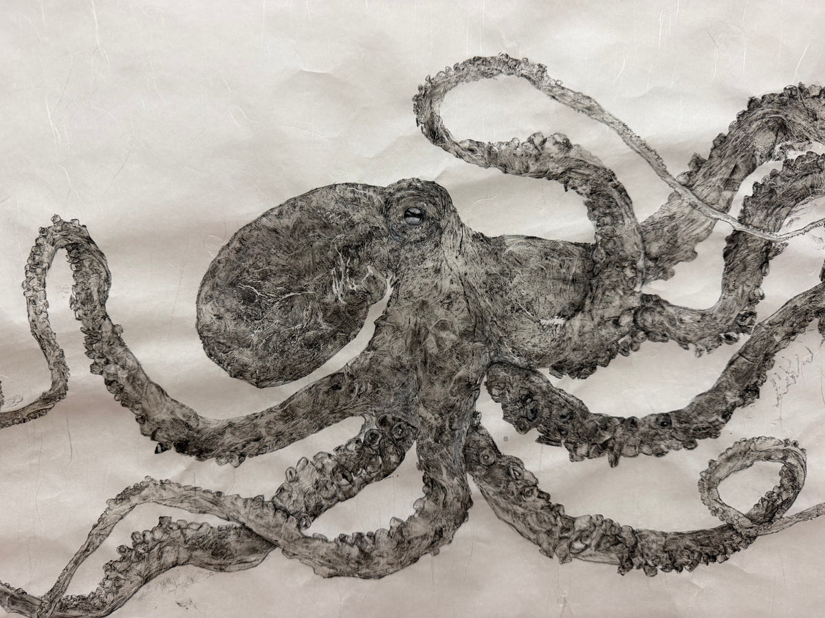 Kristin Belew: "Agnes the Octopus" Original Gyotaku