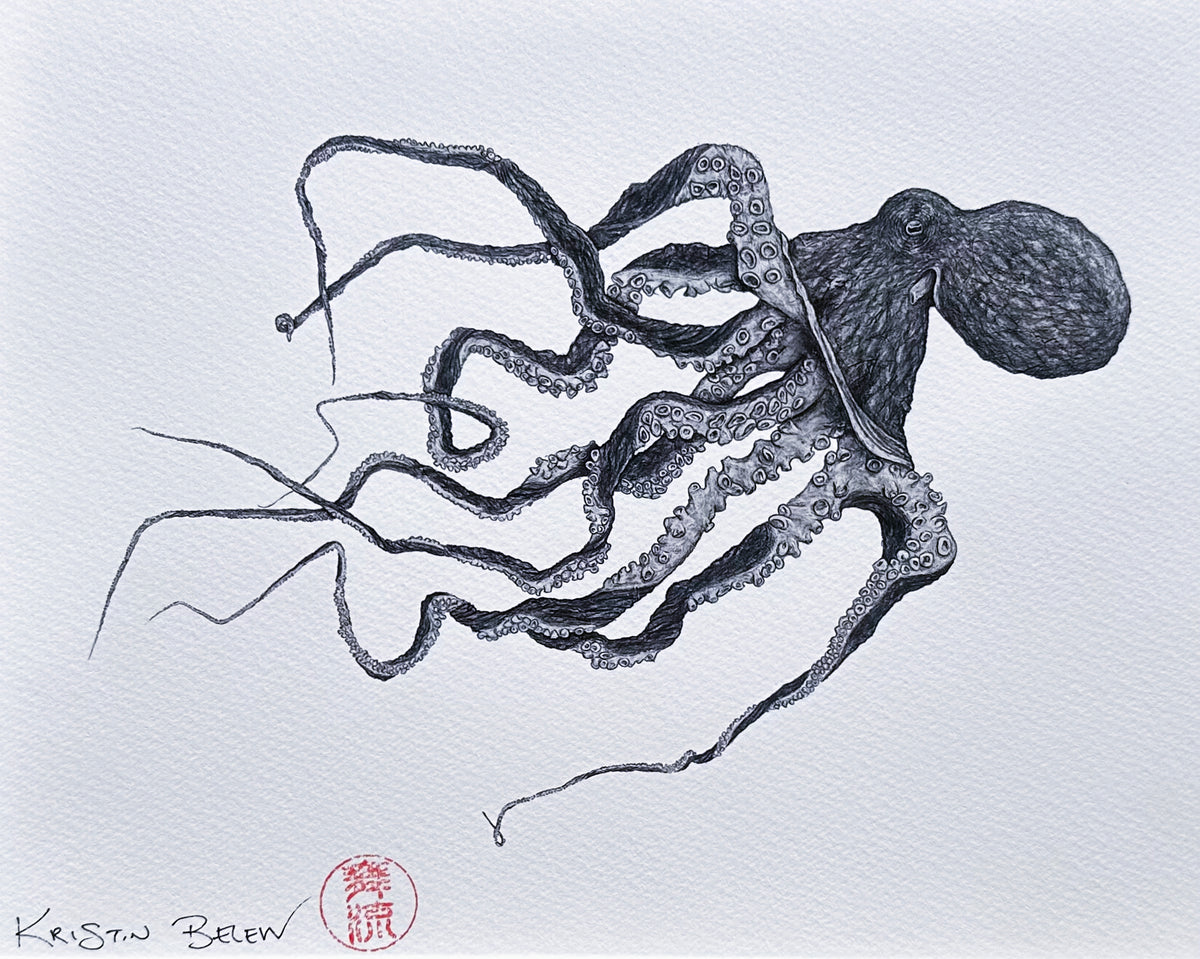 Ready-to-Frame Prints: Kristin Belew "Poʻohiwi" the Octopus