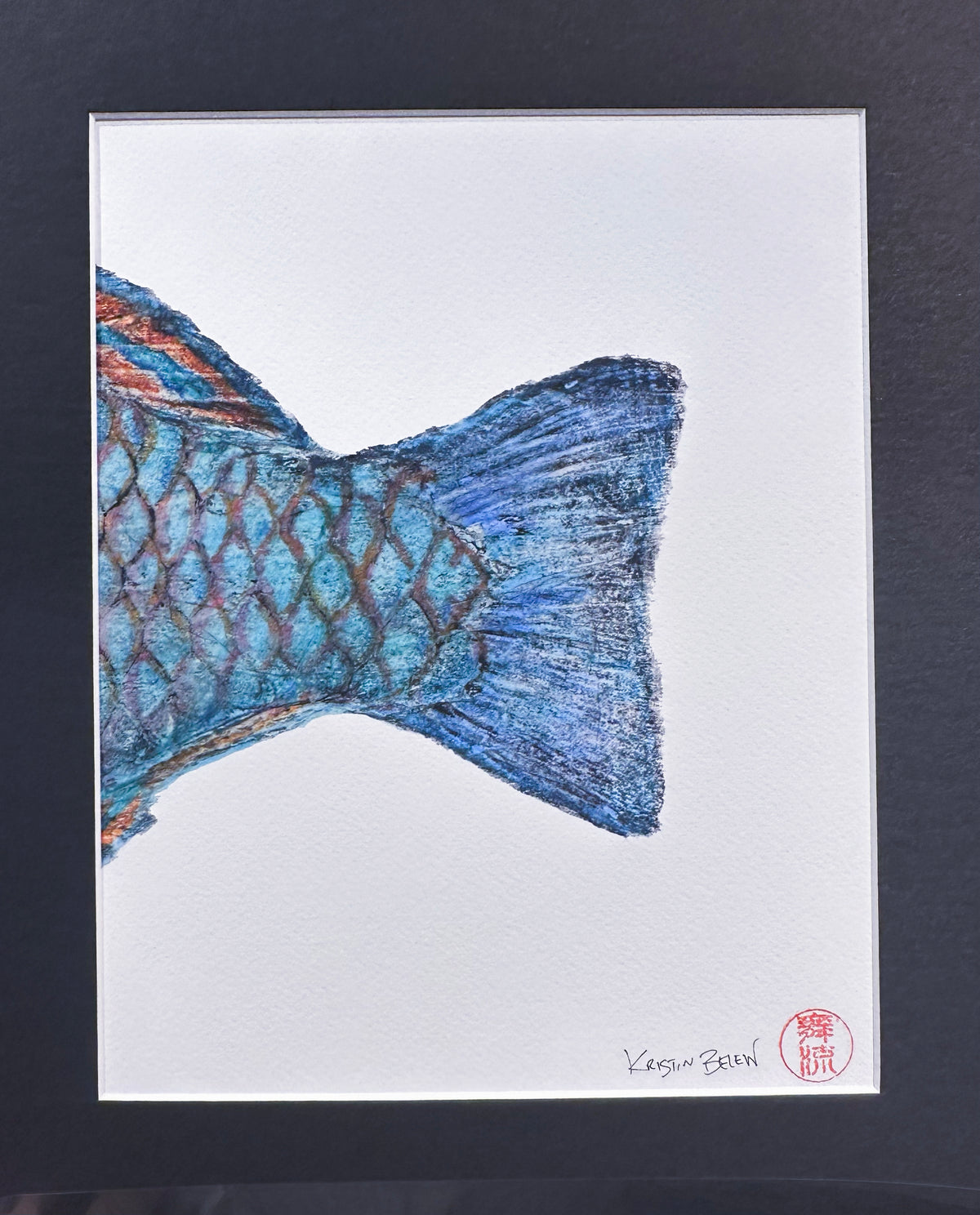 Ready-to-Frame Prints: Kristin Belew "Just the Tail" Parrotfish- Skittles