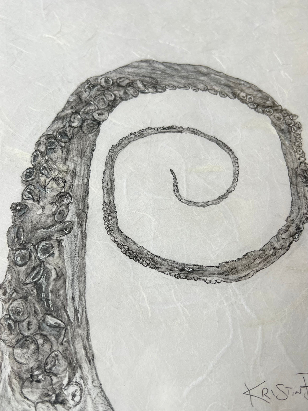 Kristin Belew: "Form" Octopus Arm Gyotaku