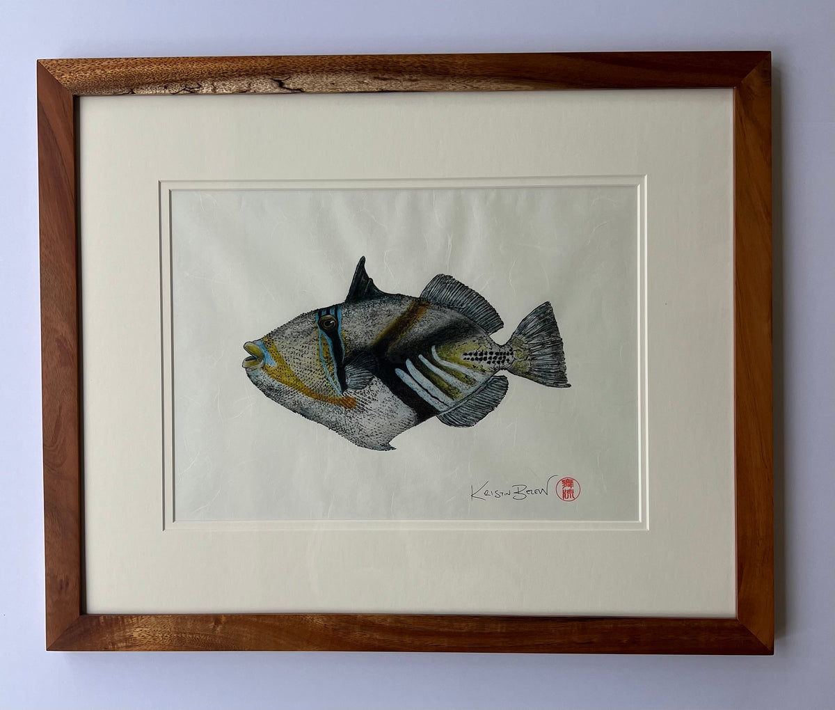 Kristin Belew: "Kamapua`a" The Humuhumunukunukuapua`a Gyotaku