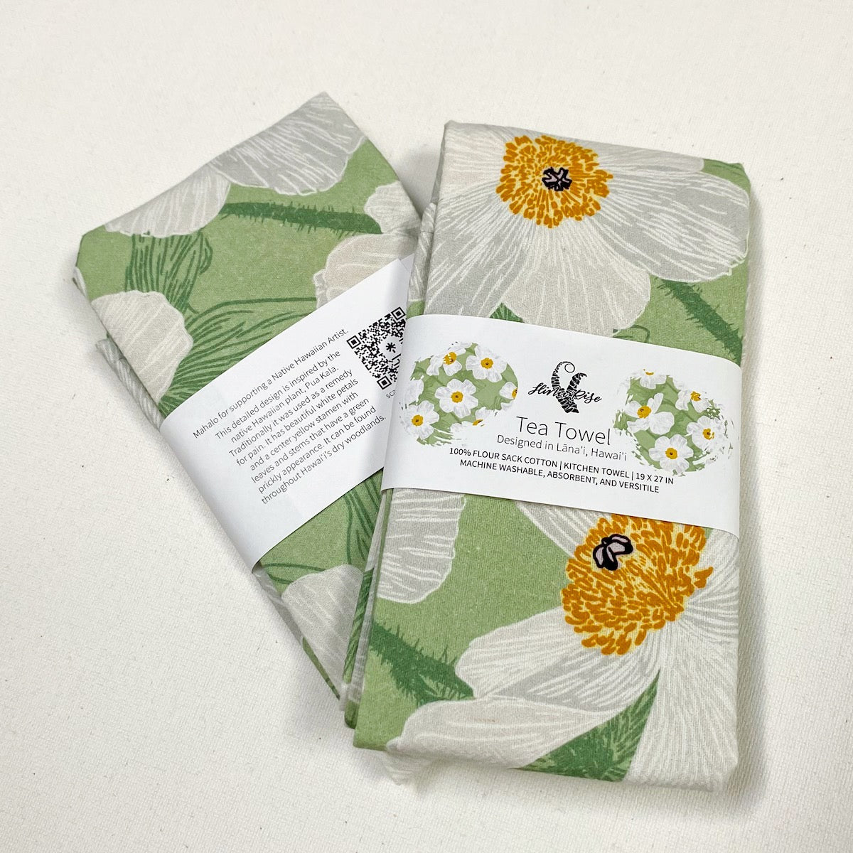 Hinu Rise: Pua Kala Flowers Tea Towel
