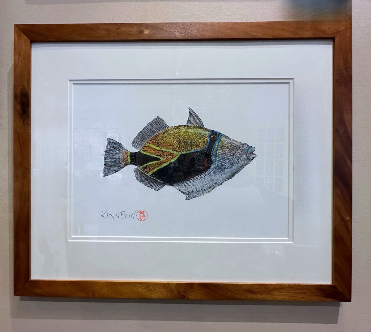 Kristin Belew: "Laverne" The Humuhumunukunukuapua`a Gyotaku