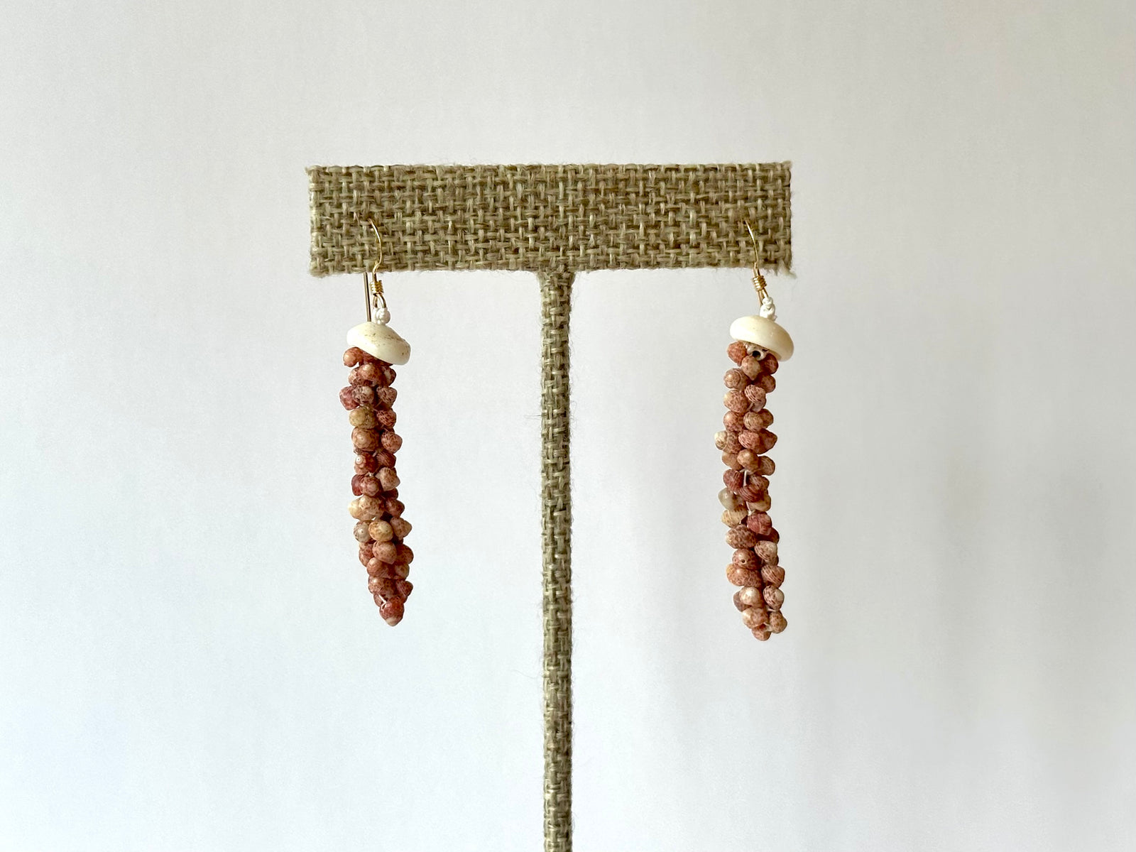 Mario Cervantes: Kahelelani & Puka Shell Earrings