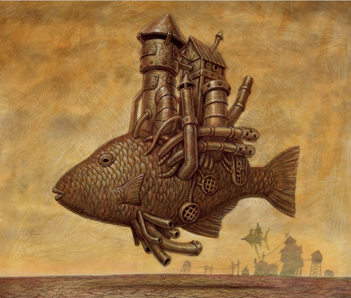 Frank Walls: "Steam Fish" Framed