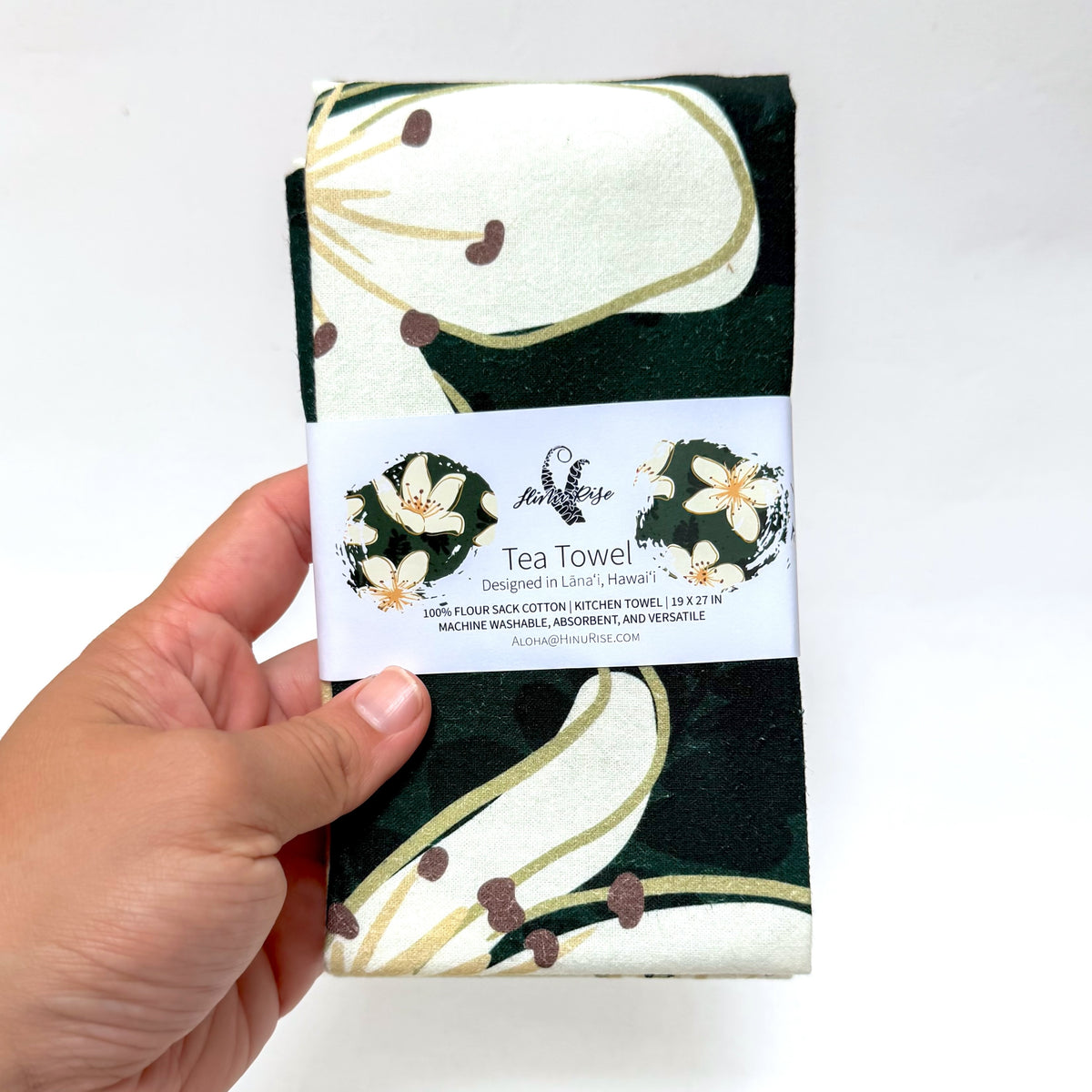 Hinu Rise: Ulei Green Hero Tea Towel