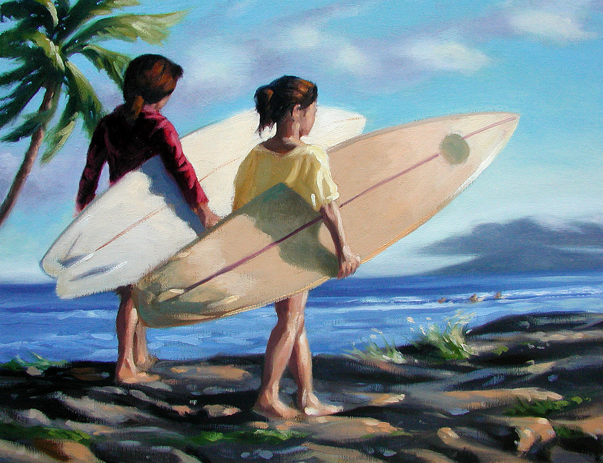 Ready-to-Frame Prints: Mike Carroll "Keiki Surfers"