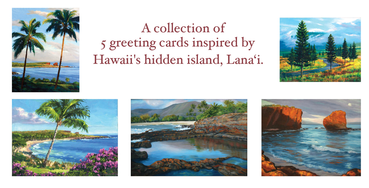 Mike Carroll Greeting Cards: Lana'i Scenic, 5-pack