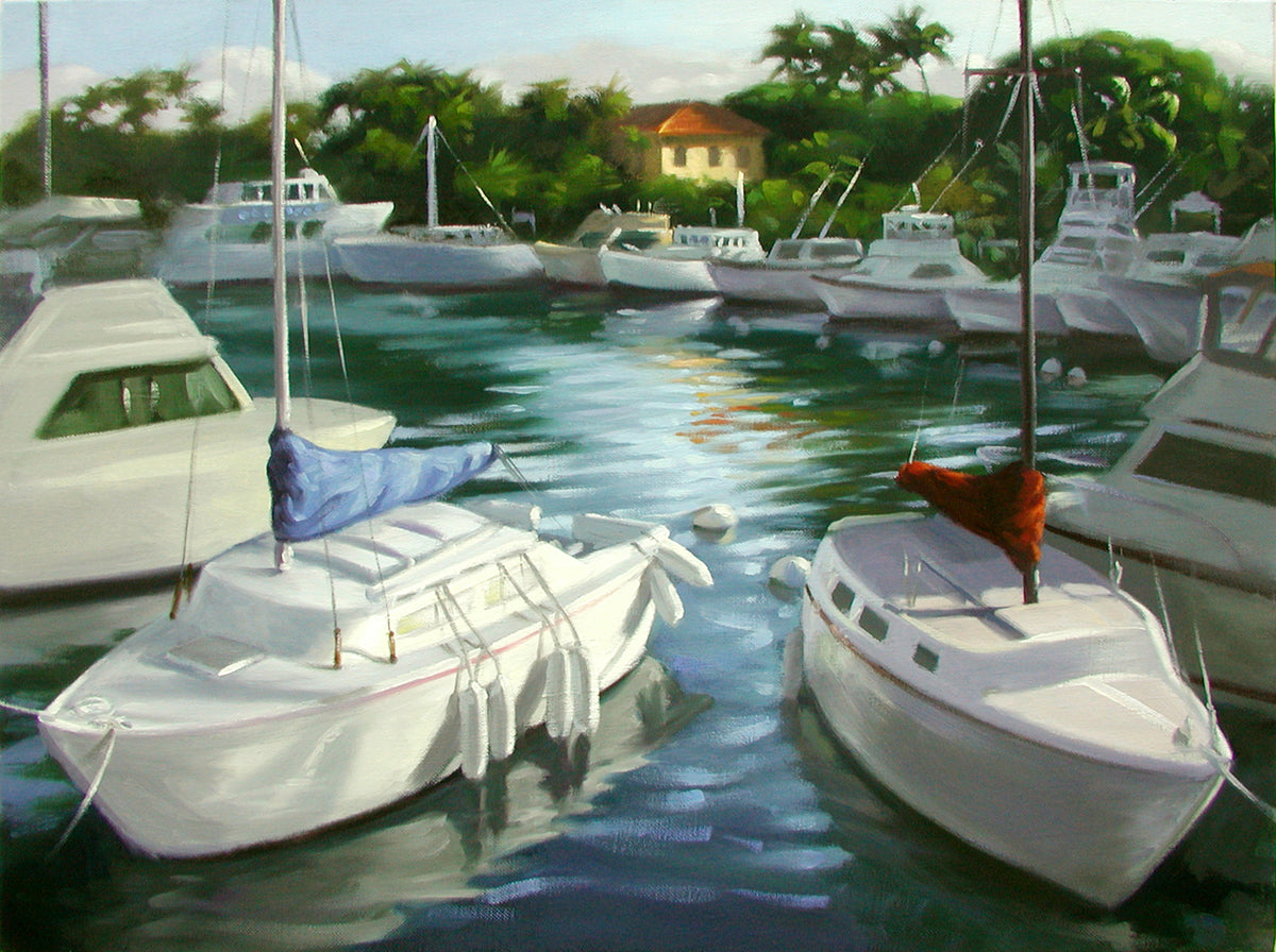 Ready-to-Frame Prints: Mike Carroll "Lahaina Harbor Awakes"