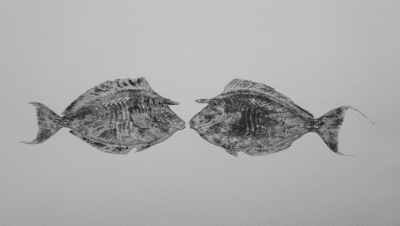 Kristin Belew: "Kissing Kalas" (Unicorn Fish) Embellished Repro