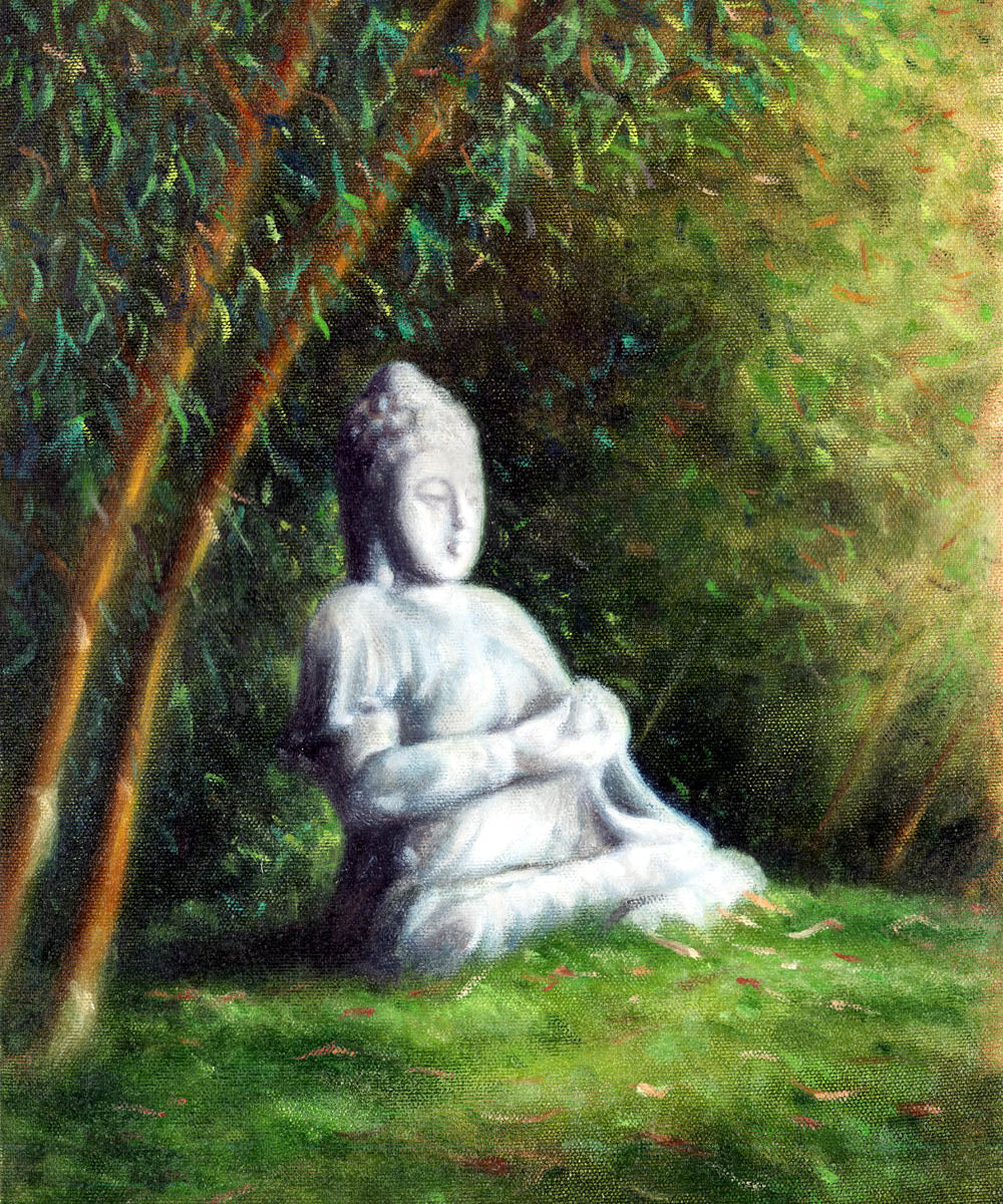 Ready-to-Frame Prints: Mike Carroll "Buddha and Bamboo"